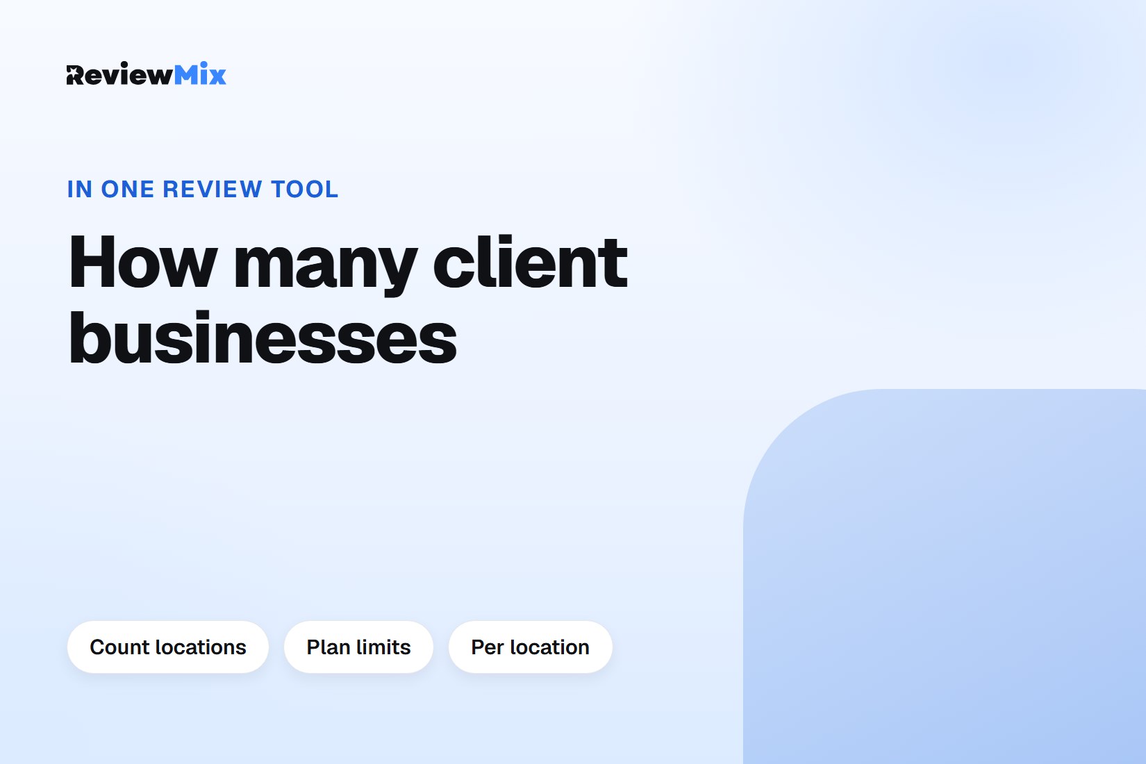 Agency dashboard showing reviews from several local business locations