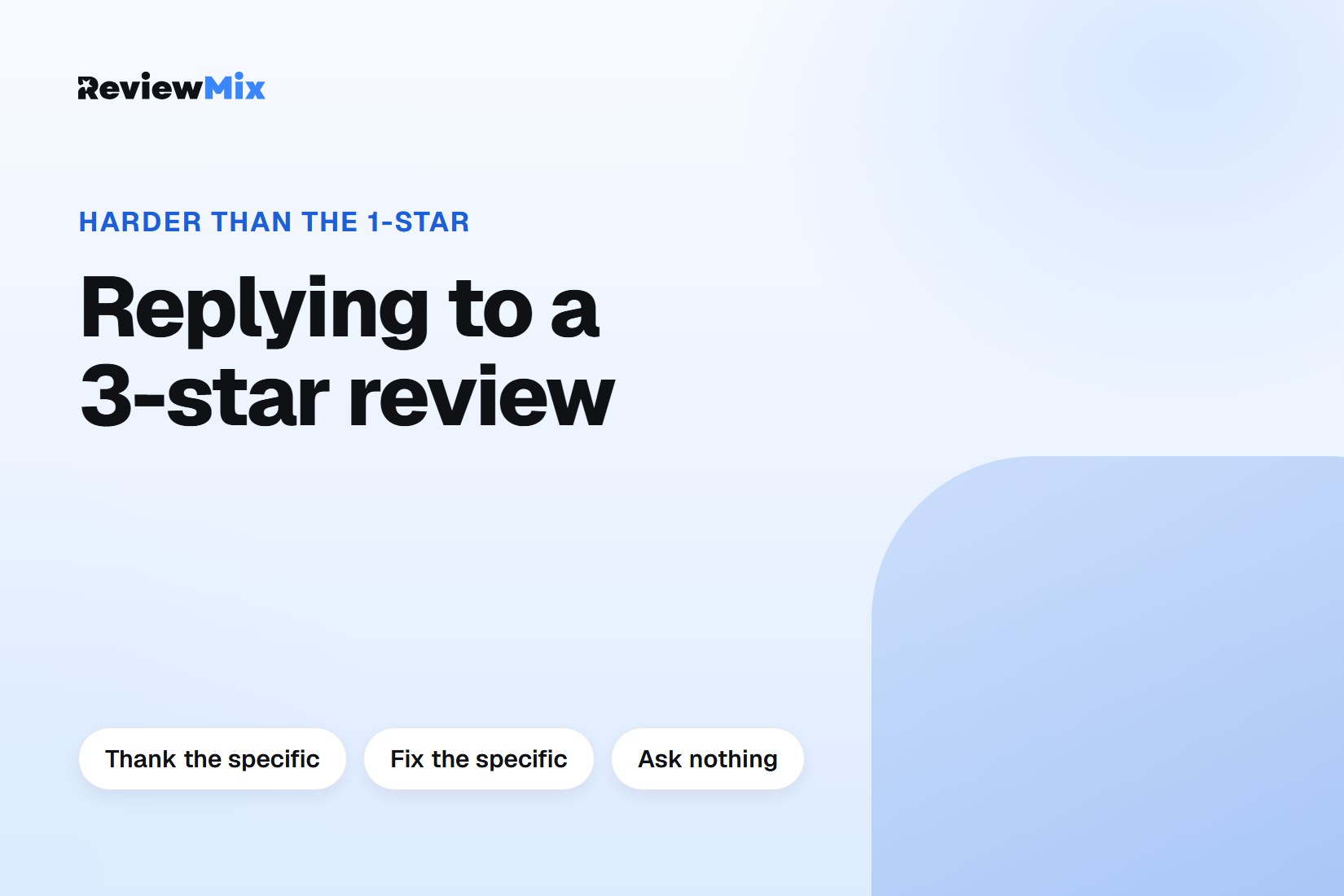 Business owner writing a thoughtful response to a three-star Google review