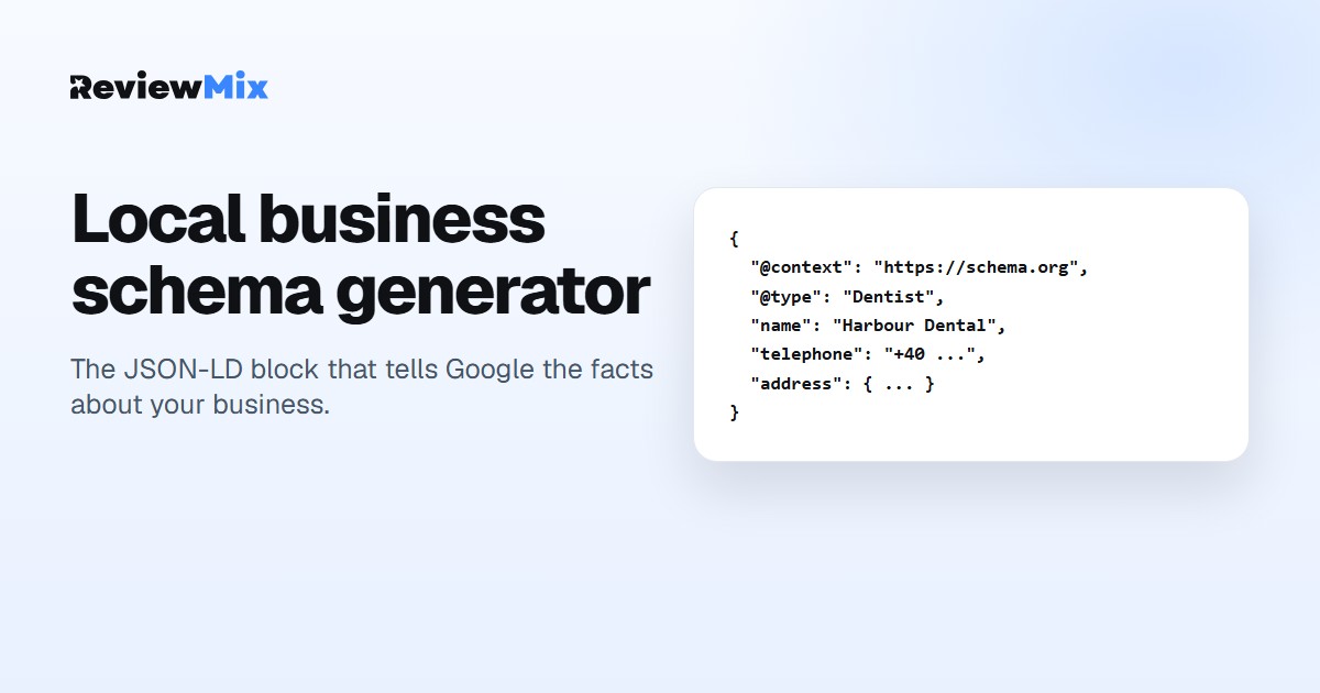 local business schema generator